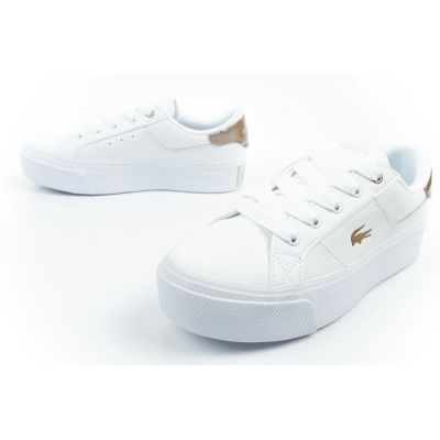 8. Lacoste buty sportowe trampki damskie Ziane Platform 126 białe modne