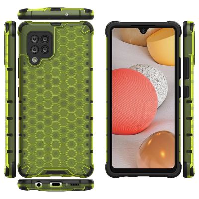 2. Honeycomb etui pancerny pokrowiec z żelową ramką Samsung Galaxy A42 5G zielony