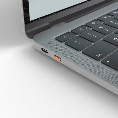 6. Lindy 40428 bloker portów Klucz blokady portu USB Type-C Szary, Pomarańczowy 4 szt.