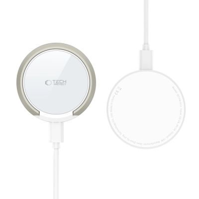 4. Ładowarka Tech-Protect QI15W-A33 indukcyjna z MagSafe i podstawką z kablem USB-A / USB-C - biała
