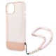 5. Etui Guess Translucent Pearl Strap na iPhone 14 Plus - różowe