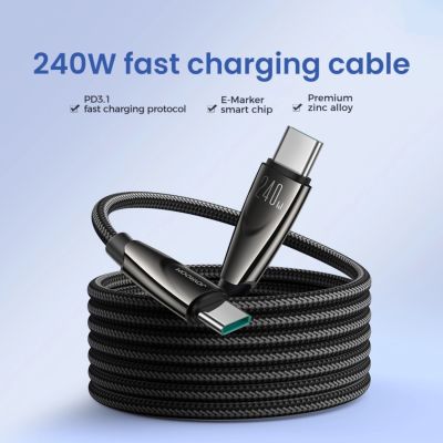 4. Kabel Joyroom Pioneer Series SA31-CC5 USB-C / USB-C 240W 1.2m - czarny