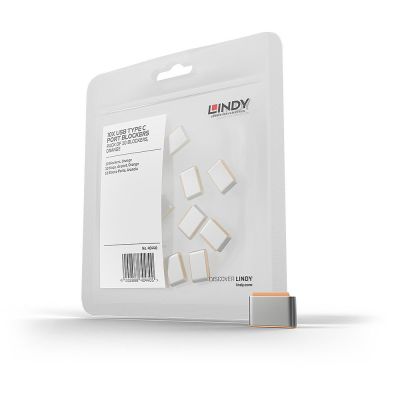 2. LINDY USB Typ C Port Schloss orange 10 StĂĽck