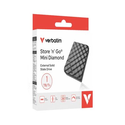 2. Verbatim Store 'n' Go Mini Diamond 1 TB USB Type-C 3.2 Gen 2 (3.1 Gen 2) Czarny