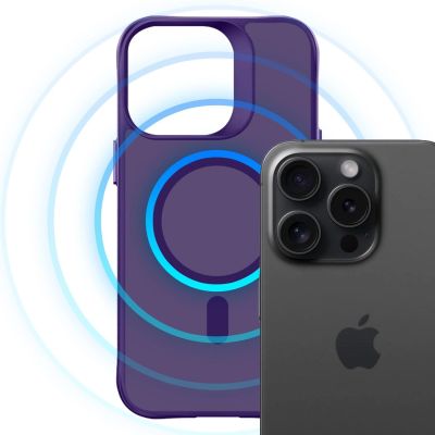 7. Etui 3mk Smoke MagCase na iPhone 16 Pro - fioletowe