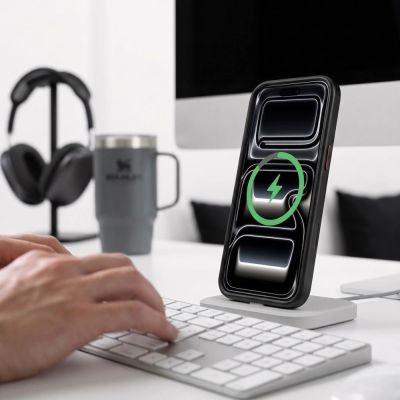 9. Etui Tech-Protect MagCam MagSafe na iPhone 18 Pro / 17 Pro - czarno-czerwone matowe