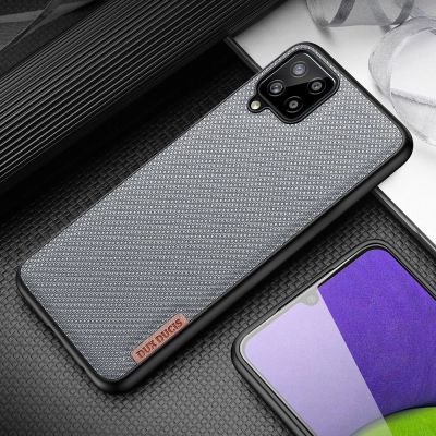 17. Dux Ducis Fino etui pokrowiec pokryty nylonowym materiałem Samsung Galaxy A22 4G zielony