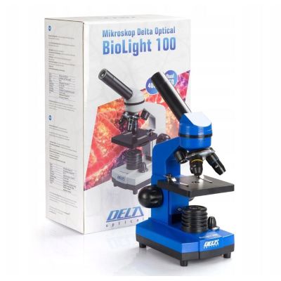4. Mikroskop Delta Optical BioLight 100 (niebieski)