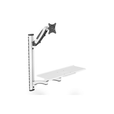 10. Ramię naścienne pojedyncze 1xLCD + klawiatura, max. 32" i 8kg uchylno-obrotowe 360° (PIVOT)