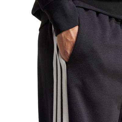 6. Spodnie męskie adidas Essentials Three Stripes Fleece Wide Leg czarne JM1770