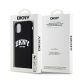 4. Etui DKNY Liquid Silicone White Printed Logo MagSafe na iPhone 11 / Xr - czarne