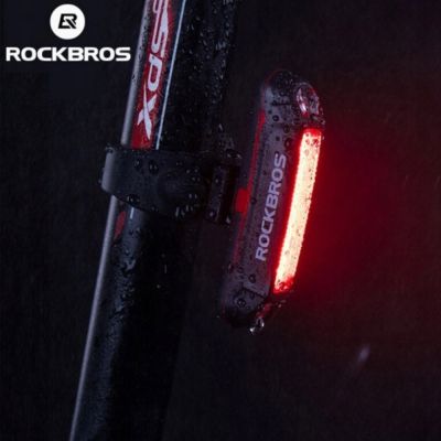 3. Lampka rowerowa tylna Rockbros A54BK + kabel micro USB - USB-A - czarna
