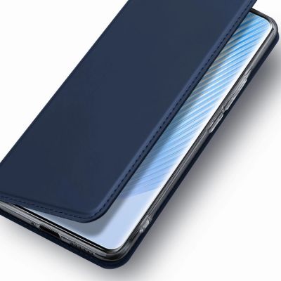 14. Dux Ducis Skin Pro etui do Honor Magic5 pokrowiec z klapką portfel na kartę podstawka niebieskie