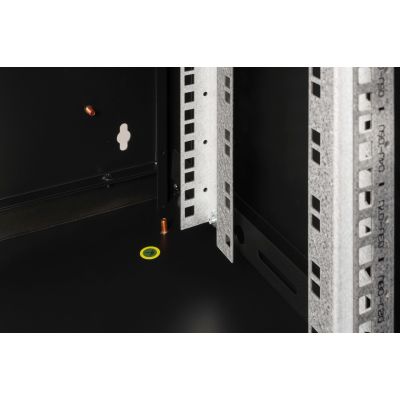 24. Digitus Szafa sieciowa wisząca Unique 19" 9U rack 600x450, drzwi szyba, czarny, niedzielona, złożona, 100kg