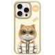 Etui Nimmy Cool&Cute 2.0 Cat na iPhone 15 Pro - zielone