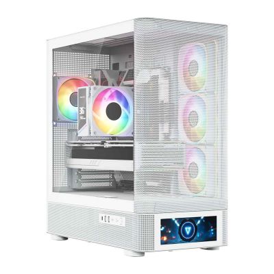 10. MODECOM OBUDOWA VOLCANO AQ 500 ARGB MIDI BIAŁA