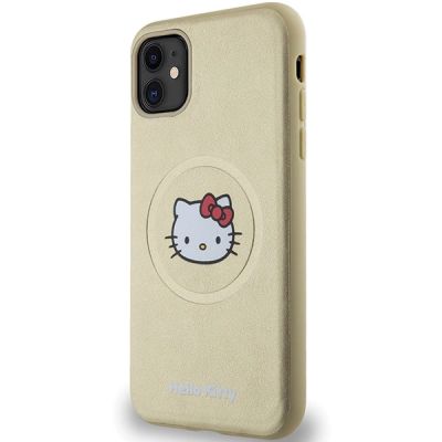 2. Etui Hello Kitty Leather Kitty Head MagSafe na iPhone 11 / Xr - złote