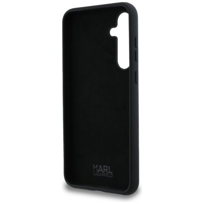 7. Etui Karl Lagerfeld Silicone Karl&Choupette Metal Pin na Samsung Galaxy A35 - czarne