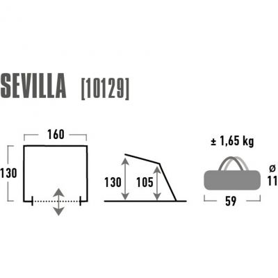 3. Namiot Plażowy High Peak Sevilla niebiesko szary 10129
