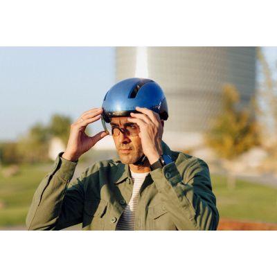 11. Kask Rowerowy HJC CALIDO PLUS Czarny METAL BLACK r.S