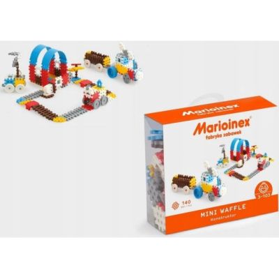 5. Klocki konstrukcyjne Marioinex Mini Waffle Konstruktor, 140 elementów