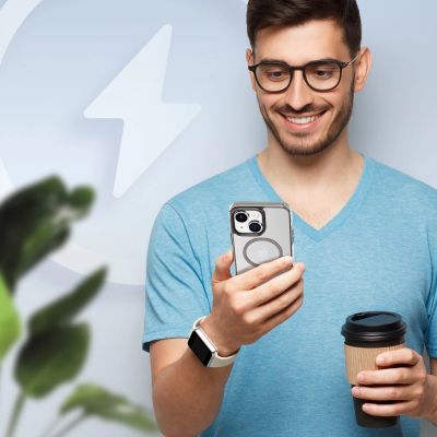 3. Dux Ducis Clin2 etui iPhone 14 Plus magnetyczny pokrowiec MagSafe szare