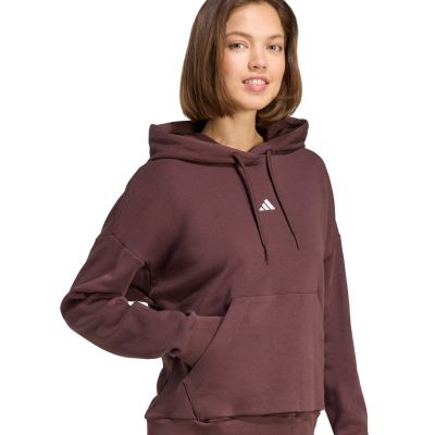 11. Bluza damska adidas Essentials Small Logo Feel Cozy brązowa JV7314