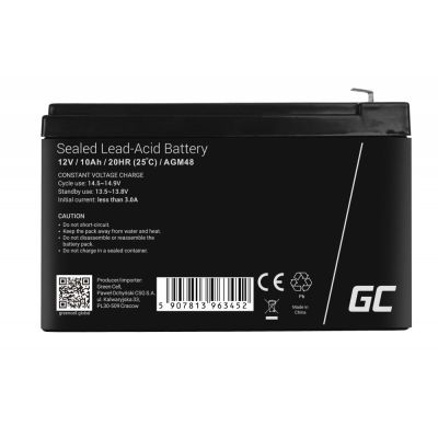 4. GREEN CELL AKUMULATOR ŻELOWY AGM48 12V 10AH