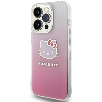 2. Etui Hello Kitty IML Gradient Electrop Kitty Head na iPhone 15 Pro Max - różowe