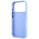 7. Etui Guess Saffiano Peony & Ring MagSafe na iPhone 17 Pro / 18 Pro - jasnoniebieskie