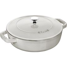 Głęboka patelnia do duszenia z pokrywką Staub - 24 cm, Biała trufla