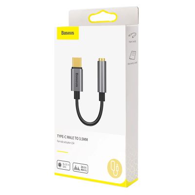 6. Adapter Baseus L54 do słuchawek USB-C / mini jack 3.5mm DAC 24 bit 48 KHz - szary