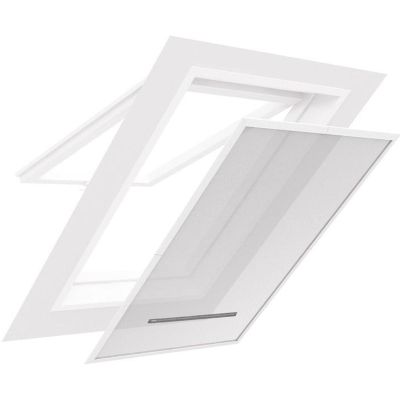 22. MOSKITIERA OKNO DACH 140X170 CZARNA POLIESTER+TAŚMA RZEP