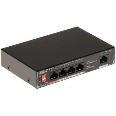 2. Dahua Technology PoE SF1005P Nie zarządzany L2 Fast Ethernet (10/100) Obsługa PoE Czarny