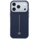 3. Etui Mercedes Leather Semi Wrap Iconic Line MagSafe na iPhone 17 Pro Max - granatowe
