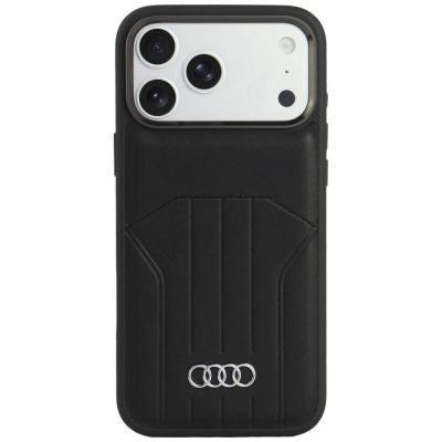Etui Audi Synthetic Leather Case MagSafe na iPhone 18 Pro Max / 17 Pro Max - czarne