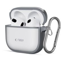 Etui Tech-Protect Slim Hook na AirPods 4 - szare