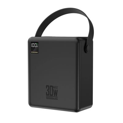 2. Powerbank Wozinsky W8-B 100000mAh 30W 2xUSB-A i 2xUSB-C  z latarką - czarny