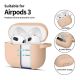 2. Etui Tech-Protect Silicone Hook na Apple AirPods 3 - beżowe