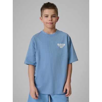 T-shirt bawełniany chłopięcy 4F 4FJRSS26TTSHM3906-33S