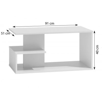4. STOLIK KAWOWY ŁAWA DALLAS BIAŁY