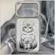 7. Etui Nimmy Lucky Fashion Cat MagSafe na iPhone 17 Pro - szare