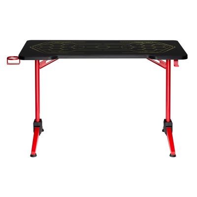 3. Biurko gamingowe RGB Led NanoRS, czarne, duże, 100kg max, wysokość 760mm, RS163