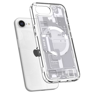 8. Etui Spigen Ultra Hybrid MagSafe na iPhone 16e / 17e Zero One - białe