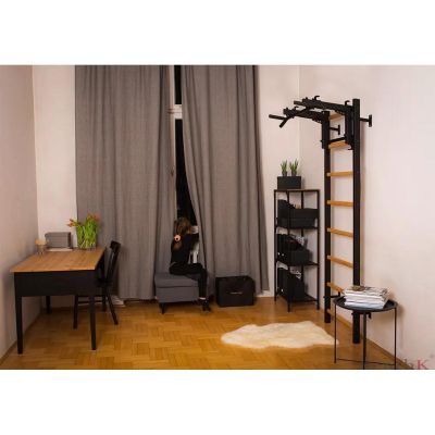2. DRABINKA GIMNASTYCZNA BENCHK Z METALOWYM DRĄŻKIEM DO PODCIAGANIA Z 6 UCHWYTAMI 231B