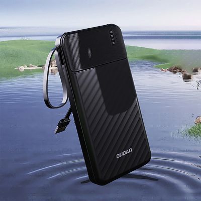 3. Powerbank Dudao K11 Pro 20000mAh z wbudowanymi kablami - czarny