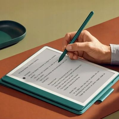 4. Ebook New Kindle Scribe - 2024 release 10.2” glare-free 64GB Wi-Fi (Without Lockscreen Ads) with Premium Pen Jade