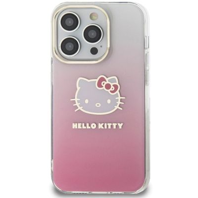 3. Etui Hello Kitty IML Gradient Electrop Kitty Head na iPhone 13 Pro Max - różowe