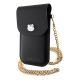 4. Torebka Hello Kitty Leather Metal Logo Chain - czarna