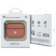 4. Etui BMW Textured Sign Kevlar Metal Logo na AirPods Pro 3 - pomarańczowe